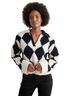 & Other Stories Argyle Black White Pullover Sweater Size XS - photo 1