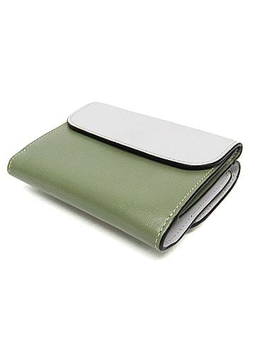 Chloé Chloé Chloe C Compact Wallet Women's Leather Wallet (tri-fold) Beige,Green,Light Gray (view 2)