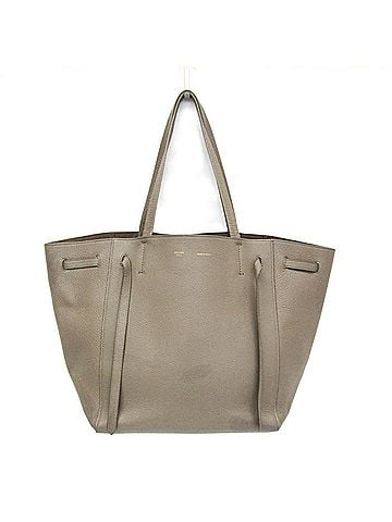 Céline Celine Cabas Phantom Small 189023 Women's Leather Tote Bag Gray Beige (view 1)