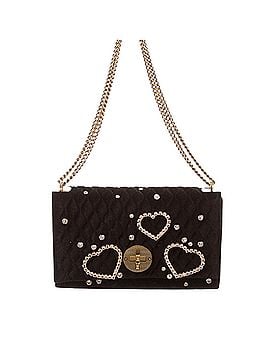 Bally Velvet Bag Embellish Crystal Heart Shoulder Shoulder Bag (view 1)