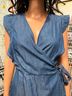 Ella Moss Blue Casual Dress Size L - photo 6