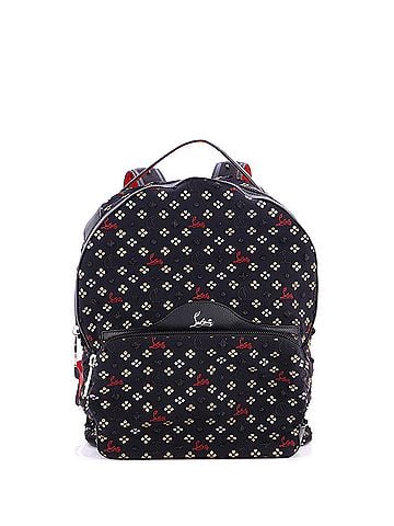 Christian Louboutin Backloubi Backpack Embroidered Canvas Small (view 1)