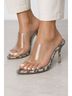 Mackin J Snake Print Black Gray Silver Heels Size 8 - photo 6