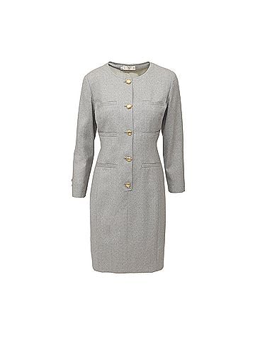 Mario Valentino Valentino Miss V Wool Dress with Turtle Buttons - '90s (view 1)