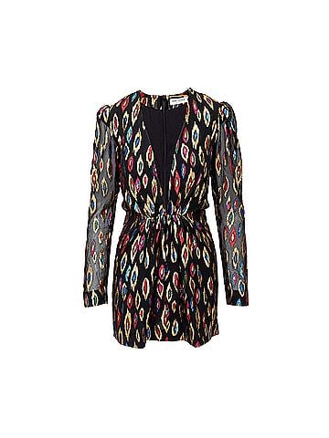 Saint Laurent Saint Laurent Peacock Jacquard Cocktail Dress - '20s (view 1)