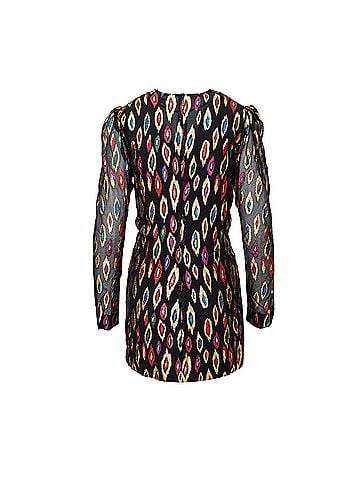 Saint Laurent Saint Laurent Peacock Jacquard Cocktail Dress - '20s (view 2)