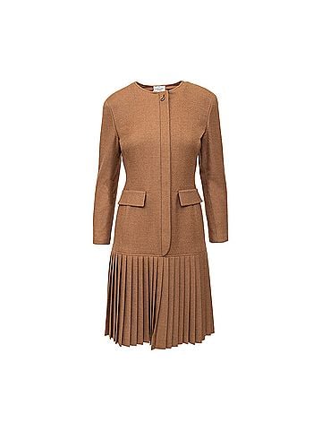 Mario Valentino Valentino Boutique Pleated Wool Dress - '90s (view 1)