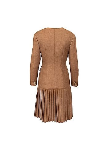 Mario Valentino Valentino Boutique Pleated Wool Dress - '90s (view 2)