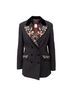 ETRO 100% Wool Black Etro Embroidered Blazer - '10s Size 6 - photo 1
