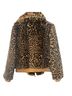 Generation Love Leopard Print Brown Black Faux Fur Jacket Size M - photo 2