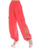 Johnny Was Pink Drawstring Hem Cargo Pant Marisol Size M - photo 3