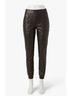 SPANX Solid Black Faux Leather Jogger Pants Size L - photo 1