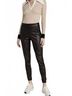 SPANX Solid Black Faux Leather Jogger Pants Size L - photo 2