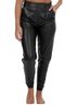 SPANX Solid Black Faux Leather Jogger Pants Size L - photo 3