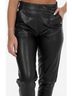 SPANX Solid Black Faux Leather Jogger Pants Size L - photo 4