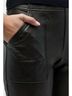 SPANX Solid Black Faux Leather Jogger Pants Size L - photo 5