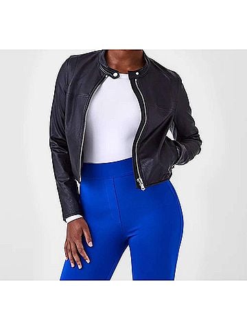 SPANX Leather-Like Moto Jacket (view 2)