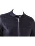 SPANX Solid Black Leather-Like Moto Jacket Size XL - photo 4