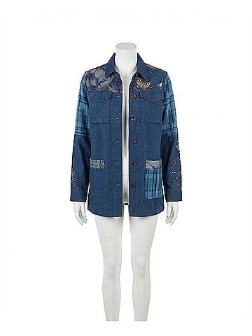Johnny Was Moonlight Tie Dye Patchwork Military Jacket (view 1)