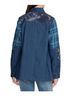Johnny Was Print Blue Moonlight Tie Dye Patchwork Military Jacket Size S - photo 3
