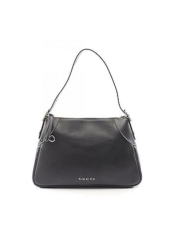 Gucci Gucci GG Emblem Medium Shoulder Bag/Handbag in Black Leather (815217) (view 1)