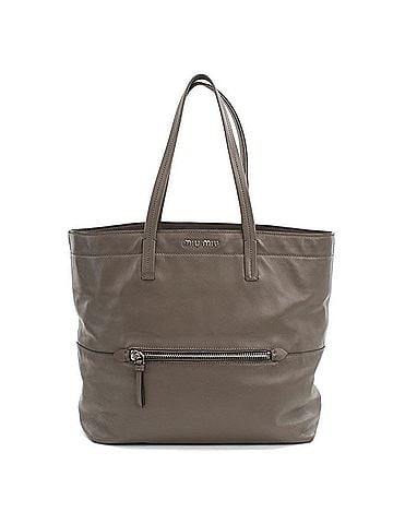Miu Miu Miu Miu MIU Outlet Tote Bag RR1820 Women's Gray (view 1)