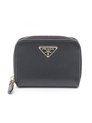 Prada Prada VITELLO MOVE Wallet/Coin Purse in Saffiano Leather, Women's, Black, 1MM268 (view 1)