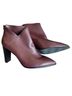 Paige 100% Leather Purple Red Ankle Boots Size 10 - photo 4