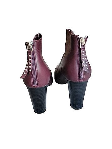 Paige Kenna Pointed Toe Burgundy Bootie Ankle Boots (view 2)
