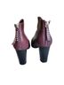 Paige 100% Leather Purple Red Ankle Boots Size 10 - photo 2