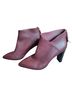 Paige 100% Leather Purple Red Ankle Boots Size 10 - photo 1