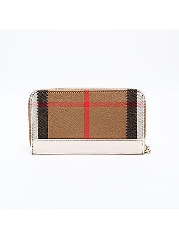 Burberry Burberry Check Canvas and Leather Long Wallet, Beige, WS22177 (view 2)
