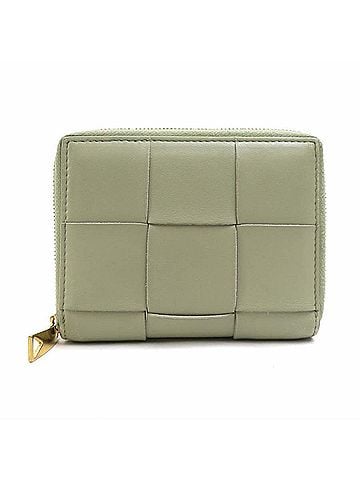 Bottega Veneta Bottega Veneta Leather Wallet in Green for Men and Women, Free Shipping, r11058a (view 1)
