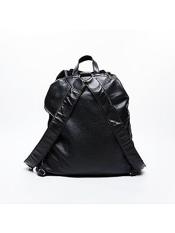 Balenciaga Balenciaga Leather Suede Lock Backpack/Daypack, Black, WS21590 (view 2)