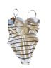 Shade & Shore Stripes White Black One Piece Swimsuit Size L - photo 2