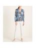 Chico's 100% Polyester Floral Blue Gray Blouse Size L - photo 14