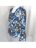 Chico's 100% Polyester Floral Blue Gray Blouse Size L - photo 12