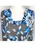 Chico's 100% Polyester Floral Blue Gray Blouse Size L - photo 7