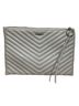 Rebecca Minkoff Gray Silver Leather Clutch One size - photo 1