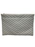 Rebecca Minkoff Gray Silver Leather Clutch One size - photo 2