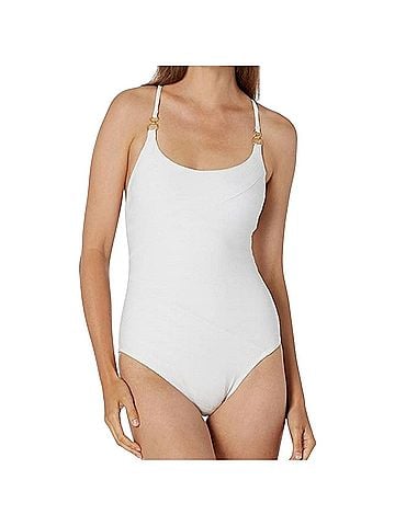 La Blanca Island Goddess Gold Ring One-Piece. One Piece Swimsuit (view 1)