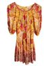 Spell Floral Multi Color Yellow Pink Red Orange Casual Dress Size XS - photo 2