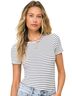 Lulus Stripes White Black Bodysuit Size S - photo 1