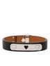 Hermès 100% Leather Black Hermès As de Coeur Bracelet, Size: T2, Black and Silver, Swift Leather, Women's, HERMES One size - photo 3