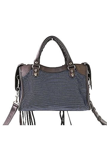 Balenciaga BALENCIAGA Classic Mini City Mesh 2-Way Handbag 300295 Dark Brown, Navy, Orange Women's (view 2)