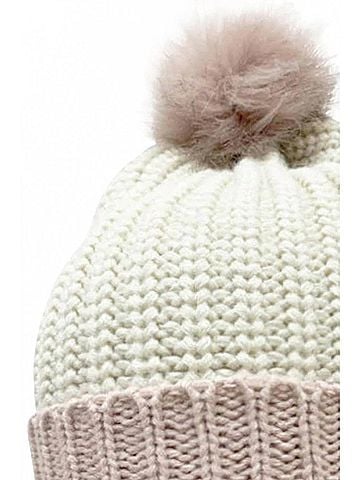 Kensie Women's Beanie With Faux Fur Pom (view 2)