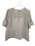 J.Crew 86% Polyester 14% Viscose 100% Polyester Polka Dots Ivory Black Short Sleeve Blouse Size S - photo 1