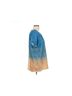 NORACORA 100% Polyester Ombre Blue Tan Short Sleeve Blouse Size L - photo 3