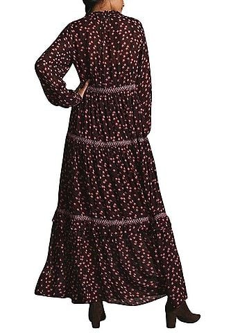 Anthropologie Star Print Maxi Dress Cocktail Dress (view 2)