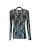 BCBGMAXAZRIA Floral Green Long Sleeve Blouse Size XXS - photo 1